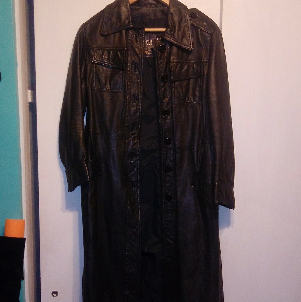 Women's black trench coat